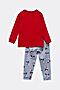 Пижама (джемпер, брюки) MARK FORMELLE (Красный +лоси на сером) 22-14289ПП-2 #735879