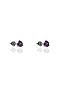 Серьги-пусеты серьги-гвоздики классические серьги с камнями с кристаллами... MERSADA (Серебристый, фиолетовый,) 303219 #793088