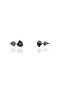 Серьги-пусеты серьги-гвоздики классические серьги с камнями с кристаллами... MERSADA (Серебристый, фиолетовый,) 303219 #793088