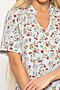 Блуза LADY TAIGA (Мятный, принт: флористический) Б4095 #796299