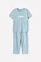 Пижама CROCKID SALE (Пыльно-голубой, ромашки) #803065
