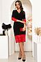 Платье LADY TAIGA (Чёрный, Красный) П4376 #810313