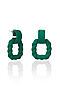 Серьги-гвоздики пусеты объемные серьги модные серьги "Зеленая книга" MERSADA (Темно-зеленый,) 305834 #815508