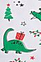 Пижама CROCKID (Новогодние динозавры на белом) #815643