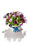 Букет искусственные цветы декоративные розы композиция цветочная корзина... MERSADA (Белый, фиолетовый, голубой,) 305485 #835218