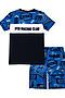 Комплект (футболка+шорты) PLAYTODAY (Тёмно-синий,синий,белый) 12311029 #836768