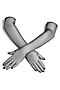 Перчатки вечерние черные сетчатые эластичные длинные женские перчатки... LE CABARET (Черный,) 305987 #838213