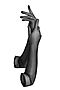Перчатки вечерние сетчатые эластичные длинные женские перчатки "Тайны прошлого" LE CABARET (Черный,) 305991 #838218