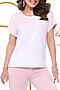Блуза DSTREND (Белый-розовый) Б-1486 #851078
