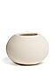 Ваза керамическая ребристая ваза декоративная рельефная ваза для цветов "Ронда" Nothing Shop (Слоновая кость,) 307552 #853678