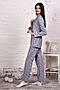 Пижама с брюками арт. ПД-006 НАТАЛИ (Зайцы на самокатах серые) 32207 #875493