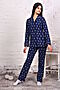 Пижама с брюками арт. ПД-006 НАТАЛИ (Зайцы на самокатах синие) 32207 #875494