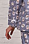 Пижама с брюками арт. ПД-006 НАТАЛИ (Коты-полоска серые) 32207 #875495