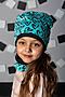 Комплект шапка и шарф Сердца-Мята НАТАЛИ (Зеленый) 27771 #877876