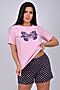 Пижама с шортами Бабочка НАТАЛИ (Розовый) 40473 #890440