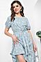 Платье "Магия цветов" LADY TAIGA (Серо-голубое) П5983 #893125