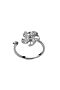 Кольцо женское разомкнутое с декором украшение на палец регулируемое кольцо... MERSADA (Серебристый, белый,) 310786 #902497