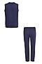 Комплект (жилет+брюки) АПРЕЛЬ (Твид темно-синий+ярко-синий) #910357