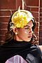 Шляпка-таблетка из фетра с декором женская мини шляпка с цветком на заколке... MERSADA (Светло-бежевый, желтый,) 306324 #923996