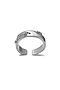 Комплект из 2 колец с тиснением кольца разомкнутые регулируемые кольца... MERSADA (Серебристый,) 311058 #925618