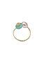 Кольцо разомкнутое с камнем украшение регулируемое кольцо с декоративным... MERSADA (Белый, золотистый,) 311060 #925630