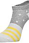 Носки CHOBOT (Серый-белый-жёлтый) #930729