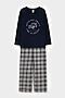 Пижама CROCKID (Индиго,текстильная клетка) #949216