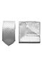 Набор из 2 аксессуаров: галстук платок "Режим героя" SIGNATURE (Серебристый, светло-серый,) 299984 #950209