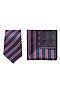 Набор из 2 аксессуаров: галстук платок "Режим героя" SIGNATURE (Темно-синий, алый,) 299994 #950476
