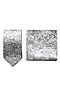 Набор из 2 аксессуаров: галстук платок "Мужские игры" SIGNATURE (Темно-серый, белый,) 300074 #950483
