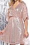Платье "Блестящий дебют" LADY TAIGA (Розовое шампанское) П8027 #954577