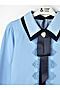 Блузка длинный рукав с брошью СОЛЬ&ПЕРЕЦ (Голубой) SP9388 #961077