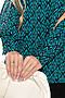 Блуза "Тайное чувство" LADY TAIGA (Бирюза/черная) Б8519 #968529