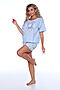 Пижама с шортами 050-051 с шортами Очарование НАТАЛИ (Светло-синий) 47736 #981420