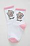 Детские носки стандарт Мишка-Ангел комплект 1 пара НАТАЛИ (Белый/розовый) 47801 #984314