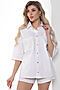 Костюм (Рубашка+Шорты) LADY TAIGA (Белый) К10038 #990027