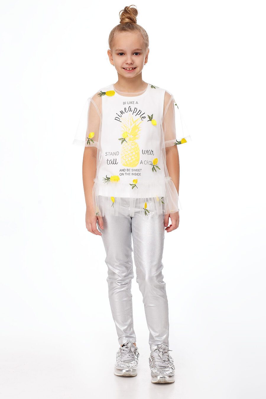 Комплект (Блуза+Топ) для девочек PANDA 664701 купить оптом от производителя. Совместная покупка детской одежды в OptMoyo