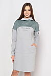 Платье MARGO (Серый меланж/Хаки) Платье "Винтаж" #814216