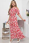 Платье "Марианна" LADY TAIGA (Красно-белое) П5874 #891254