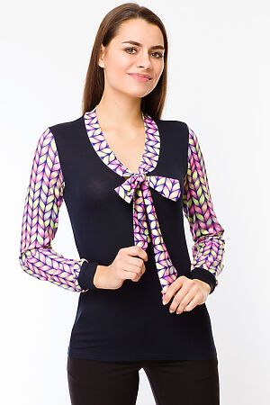 Блузка VAY (Т.синий/косы розовый) #100345