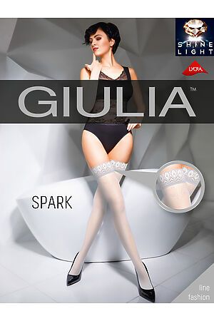 Чулки GIULIA (Белый) SPARK 01 bianco #100587