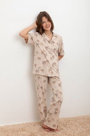 Пижама CUBBY (Бежевый, пальмы) #1015836