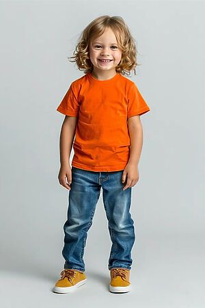 Детская футболка 7453 однотонная НАТАЛИ (Оранжевый) 48352 #1016475