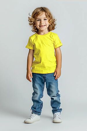 Детская футболка 7451 однотонная НАТАЛИ (Желтый) 48350 #1017278
