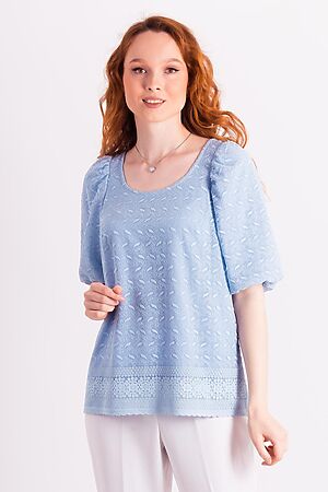 Блуза BRASLAVA (Голубой с вышивкой / голубой) 4124-2 #1018948