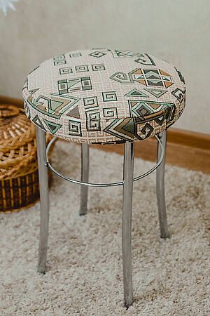 Подушка для мебели Сидушка на табурет круглая НАТАЛИ (Зеленый иероглиф) 49242 #1023489