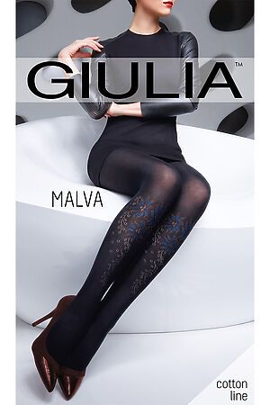 Колготки GIULIA (Черный/Синий) MALVA 03 nero/blue #111036