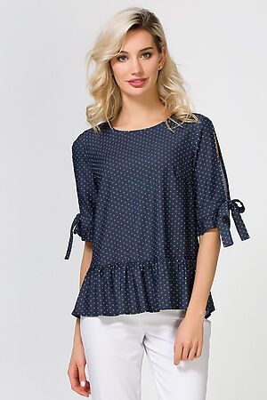 Блуза REMIX (Темно-синий/Горох) 6654 #113258
