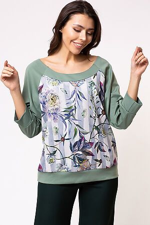 Блузка FIFTYPATES (Ментоловый цветы) 4-514 #114942