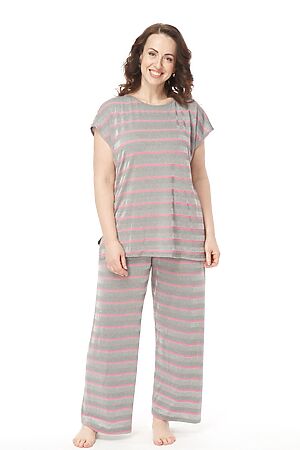 Пижама (брюки+майка) FIFTYPATES (Розовый полоска) 8-501 #115902